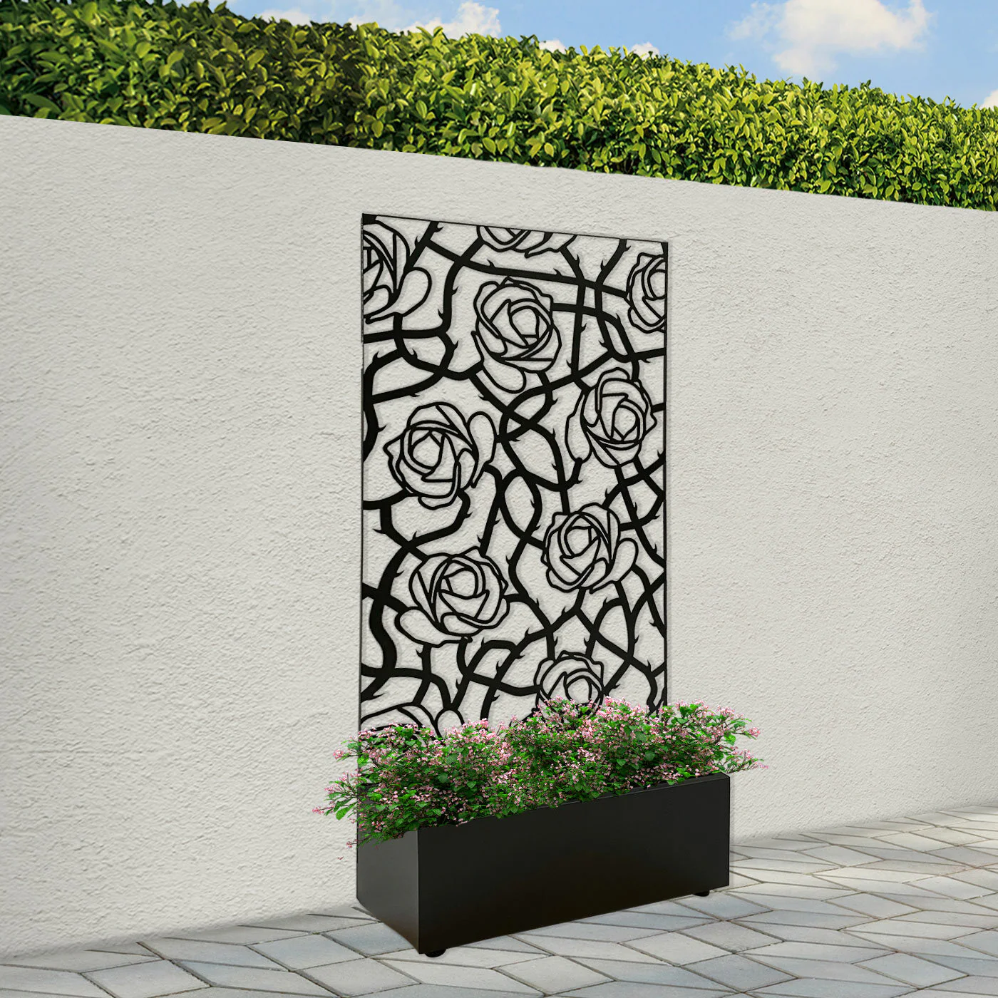 Planter and Screen Pair